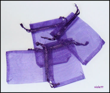 2 Stück Organzabeutel, violett, 9 x 7 cm