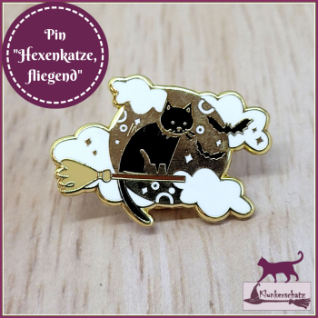 Pin "Hexenkatze, fliegend"