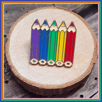 Pin "Buntstifte in Regenbogenfarben"