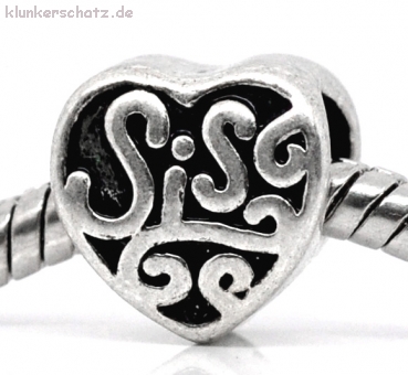 European Bead "Sis / Schwester"