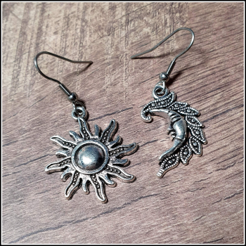 Ohrschmuck "Sonne & Mond"