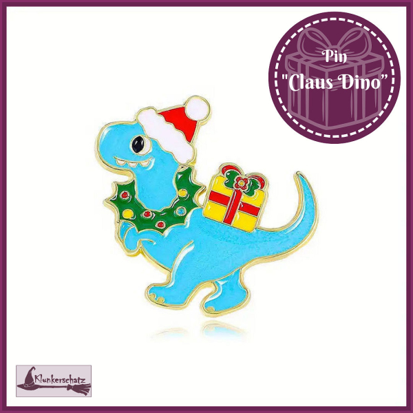 Pin „Claus Dino“ - ein Weihnachtsdinosaurier