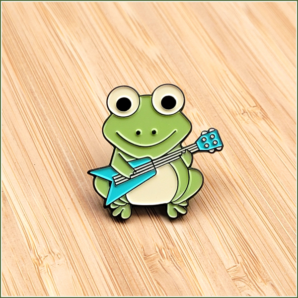 Pin "Frosch & Gitarre"