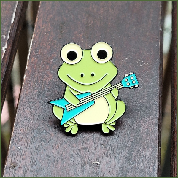 Pin "Frosch & Gitarre"