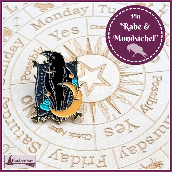 Pin "Rabe & Mondsichel"