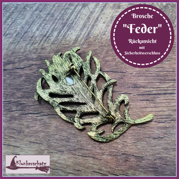 Brosche "Feder"