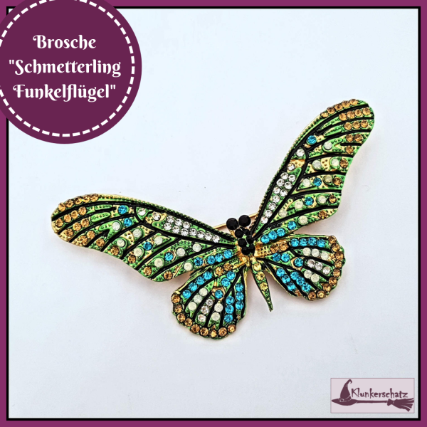 Brosche "Schmetterling Funkelflügel"