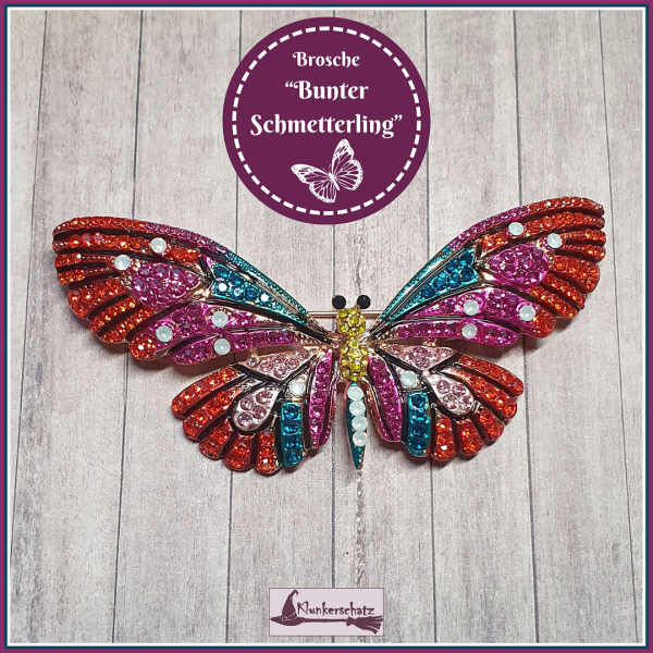 Brosche "Bunter Schmetterling"