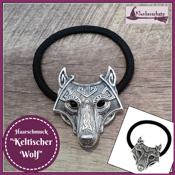 Haarschmuck / Haargummi  "Wolf"