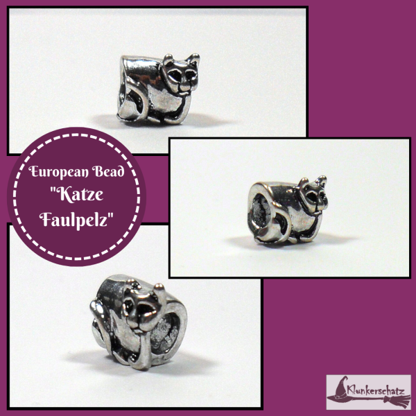 European Bead "Katze Faulpelz"