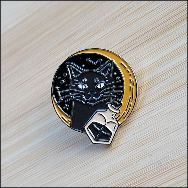 Pin "Hexenkatze mit Zaubertrank"