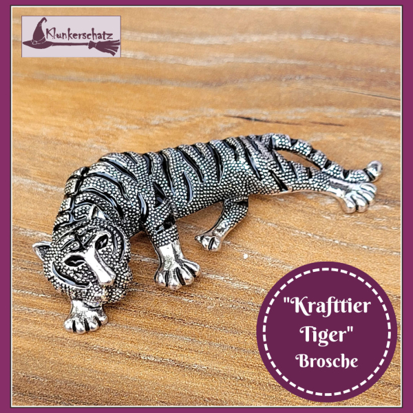 Brosche "Krafttier Tiger"