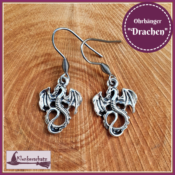 Ohrschmuck "Drachen" - klein