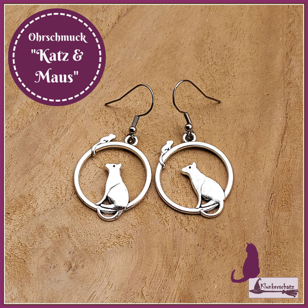 Ohrschmuck "Katz & Maus"