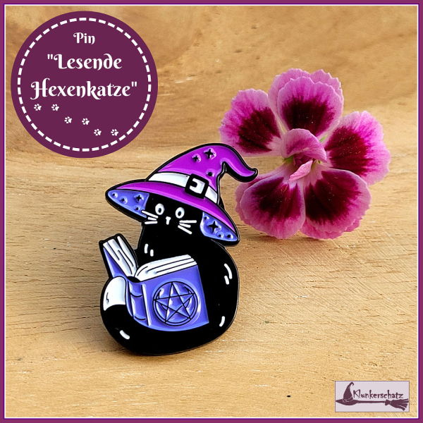 Pin "Lesende Hexenkatze"