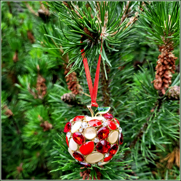 Geschenk-, Deko- oder Baumanhänger "Apfel"