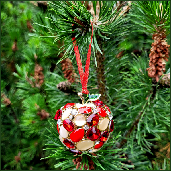 Geschenk-, Deko- oder Baumanhänger "Apfel"