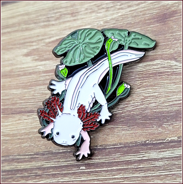 Pin "Weißes Axolotl"