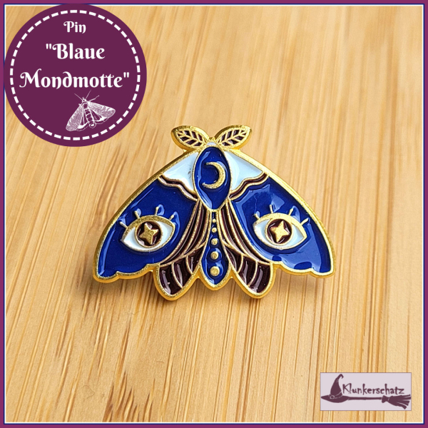 Pin "Blaue Mondmotte"