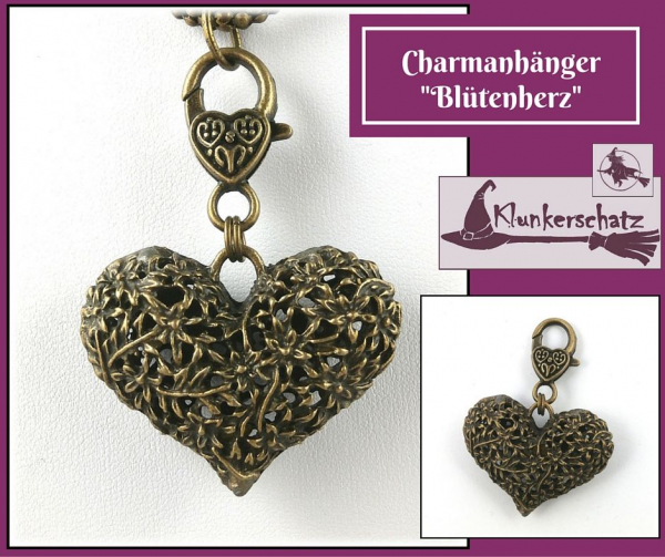 Charmanhänger "Blütenherz"