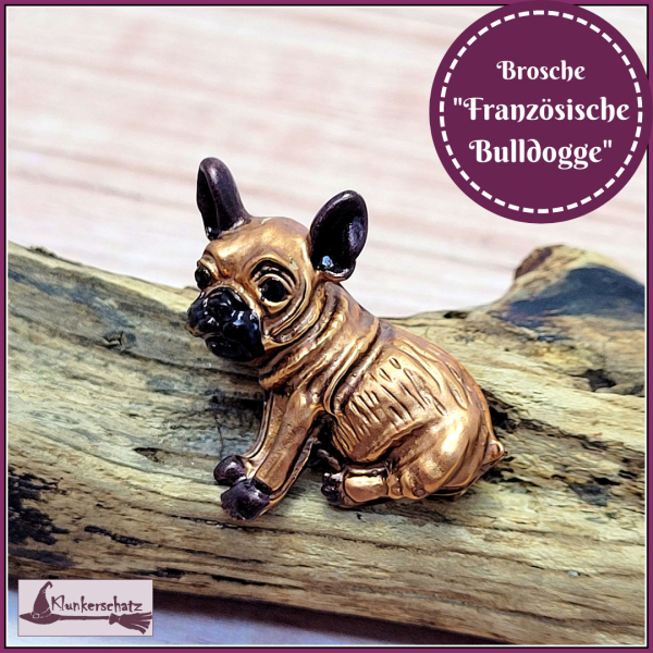 Brosche "Französische Bulldogge"