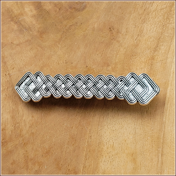 Haarspange "Celtic Braid" in Antiksilber