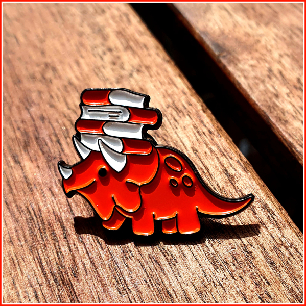 BuchLiebeKollektion - Pin "Belesener Dino"