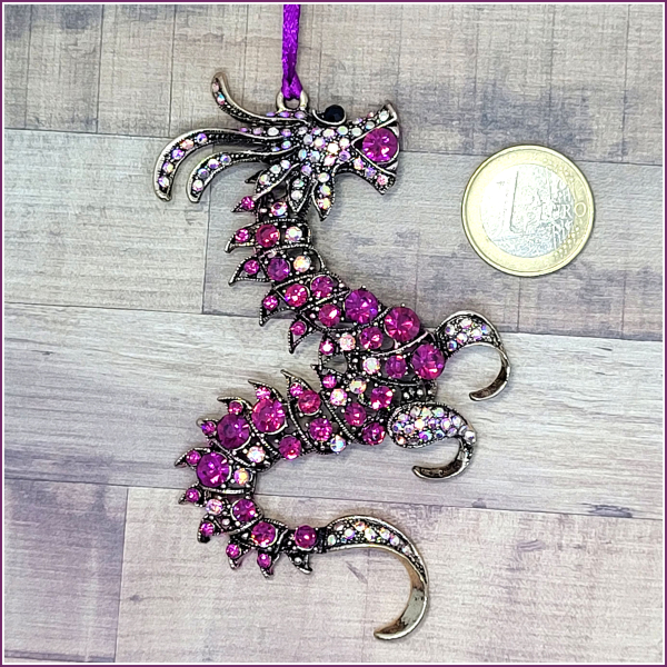 Großer Dekoanhänger "Großer Drache" in Magenta