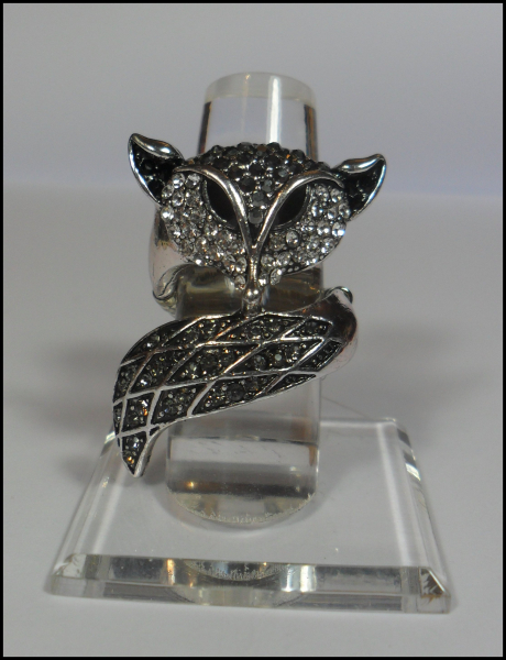 Ring mit Dehnschiene "Fuchs - dunkel"