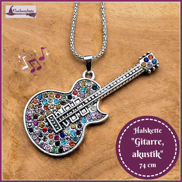 Halskette "Gitarre, akustik" - ca. 74 cm