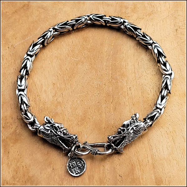 Armband "Doppelköpfiger Glücksdrache" - 21 cm