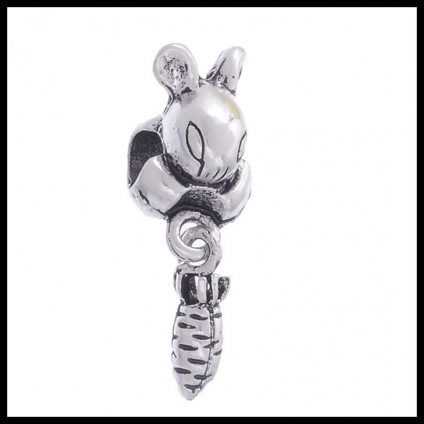 European Bead mit Dangle  "Hase mit Möhrchen"