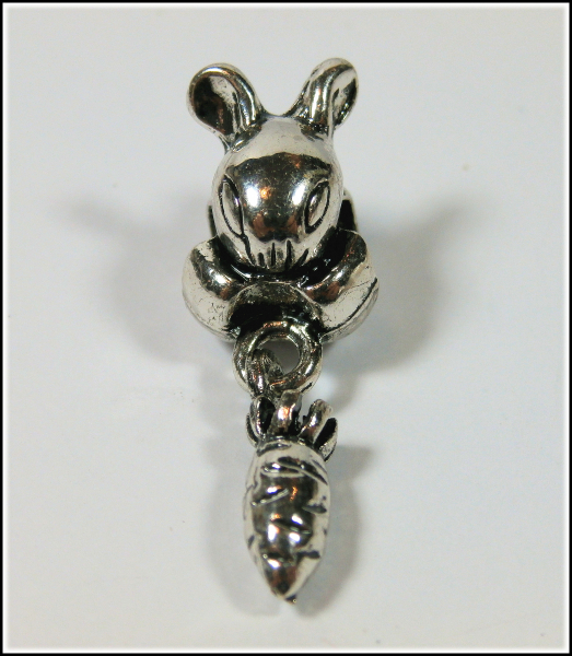 European Bead mit Dangle  "Hase mit Möhrchen"