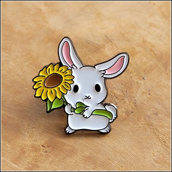 Pin "Hase mit Sonnenblume"