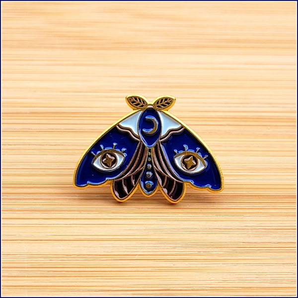 Pin "Blaue Mondmotte"