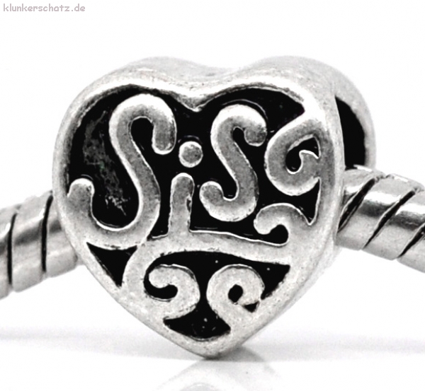 European Bead "Sis / Schwester"