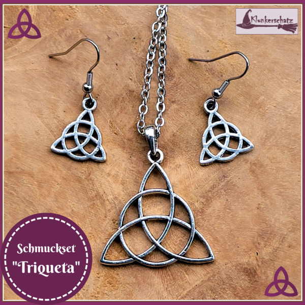 Schmuckset "Triqueta" - Halskette & Ohrhänger