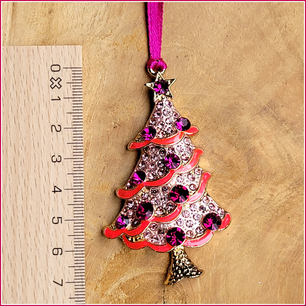 Geschenk- oder Weihnachtsbaumanhänger "Weihnachtsbaum THINK PINK!"