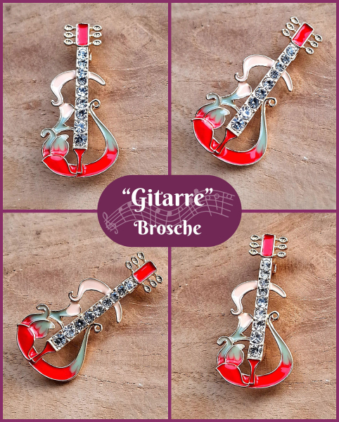 Brosche „Gitarre“